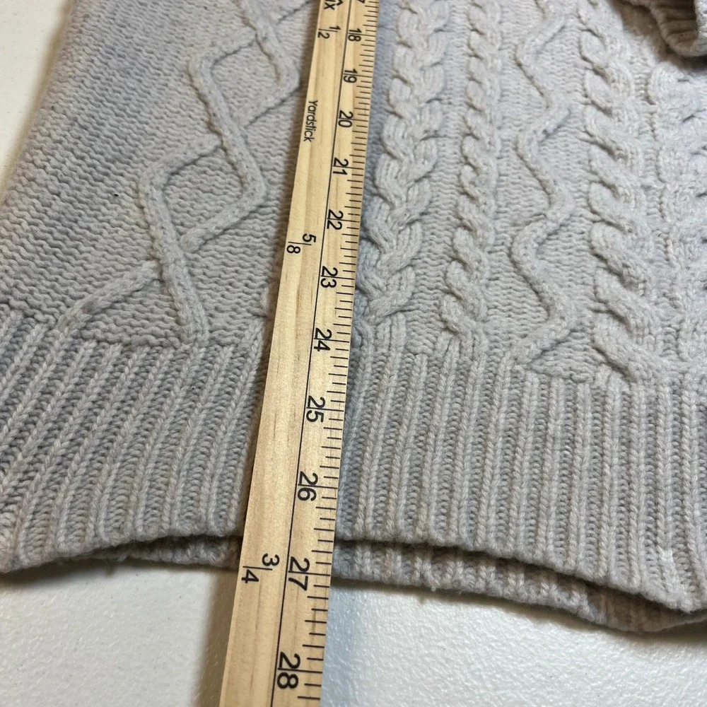 Common People Mens Cable Knit Crewneck Sweater‎ Size L Wool Blend Fisherman Core